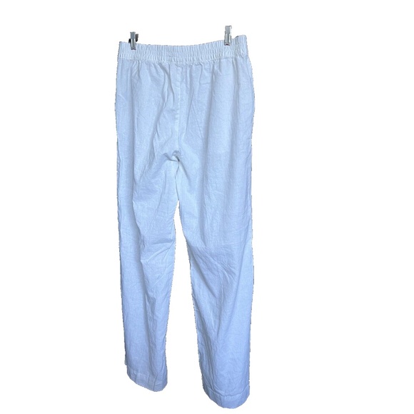 Women's White Drawstring Pants - Picture 3 of 7